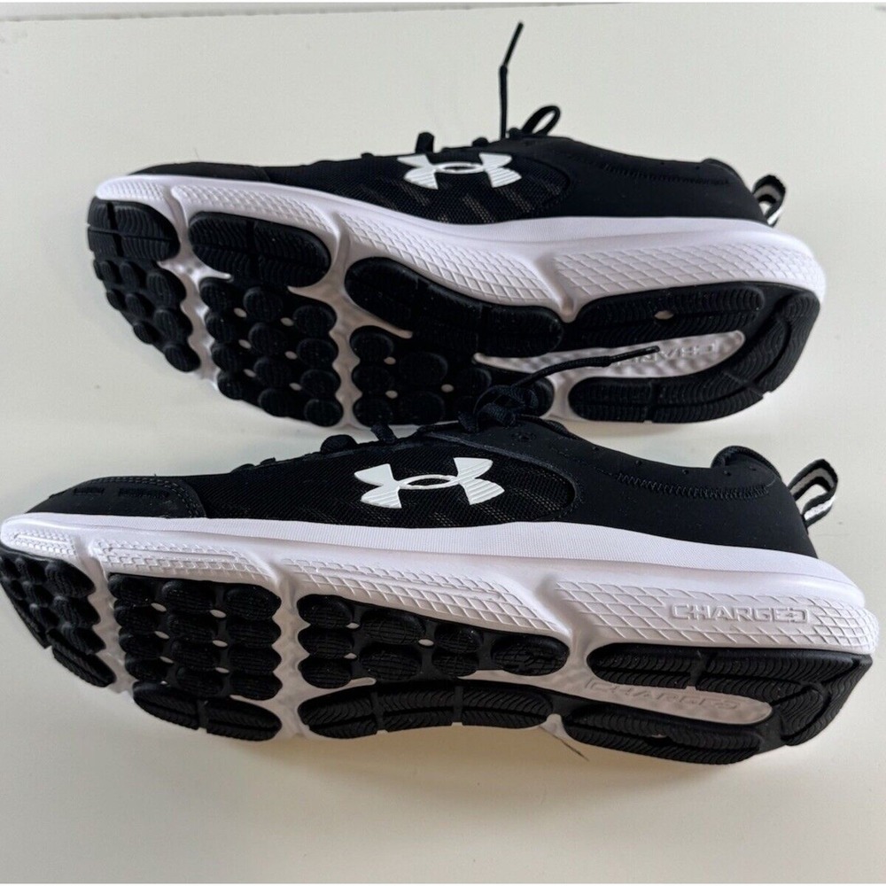 Under Armour Charged Assert 10 Running Shoes Black White 10.5 Activewear 71-04 - Picture 7 of 15